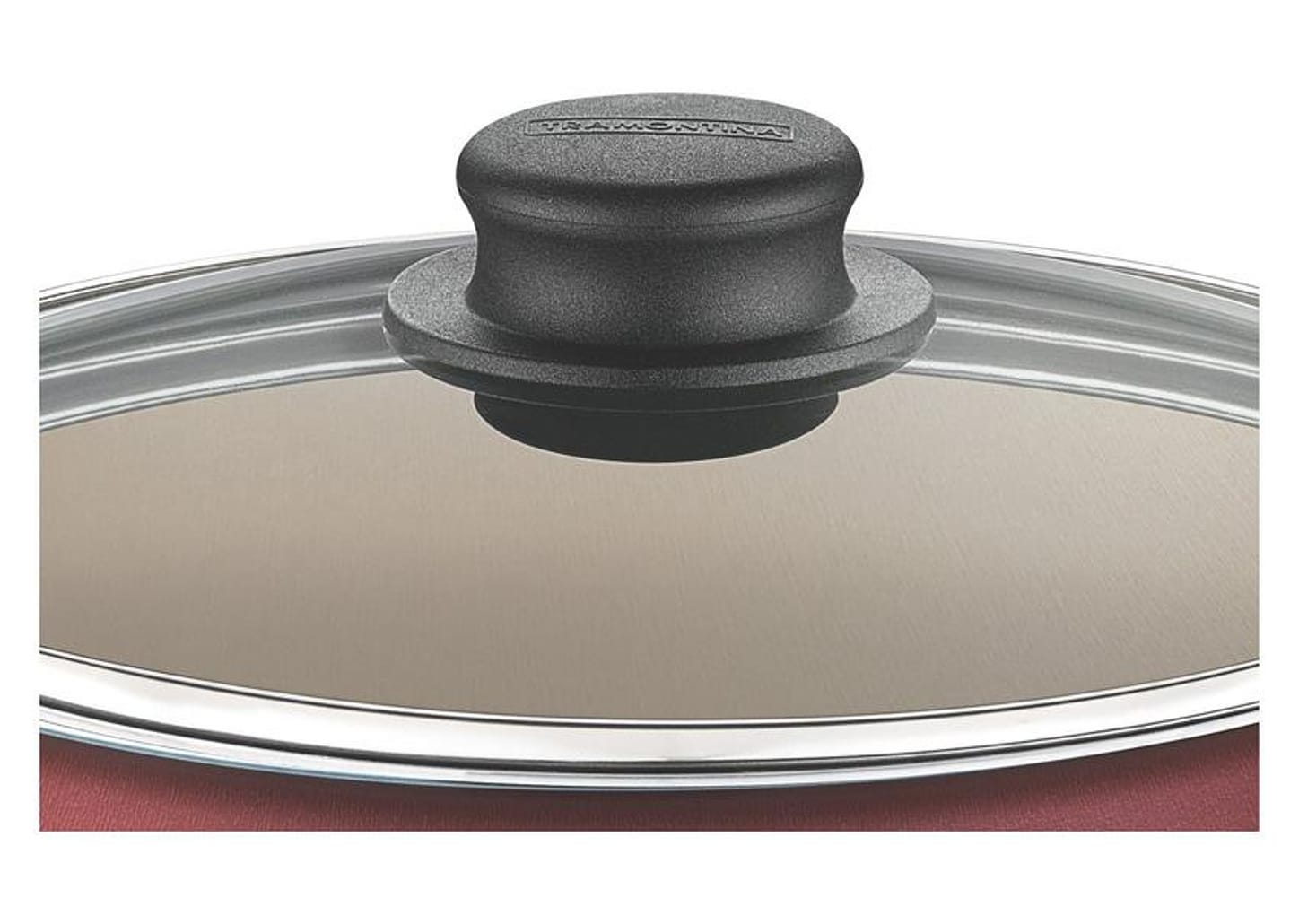 Caçarola Tramontina Antiaderente com Tampa Vermelha 3,7L 22cm Turim