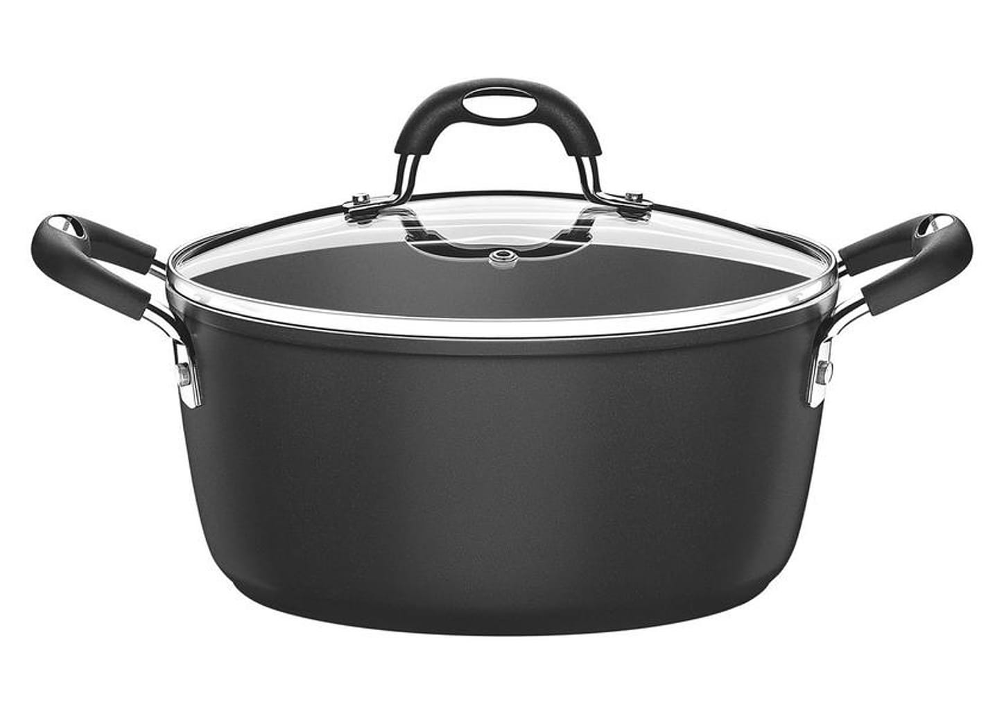 Caçarola Tramontina Antiaderente com Tampa - Preta 3,5L 22cm Mônaco