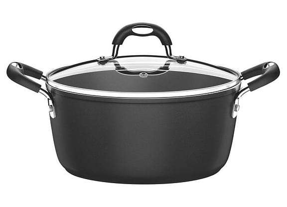 Caçarola Tramontina Antiaderente com Tampa - Preta 3,5L 22cm Mônaco