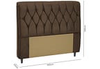 Cabeceira Queen Size Acolchoado Suede Dobuê Movelaria Istambul Chocolate