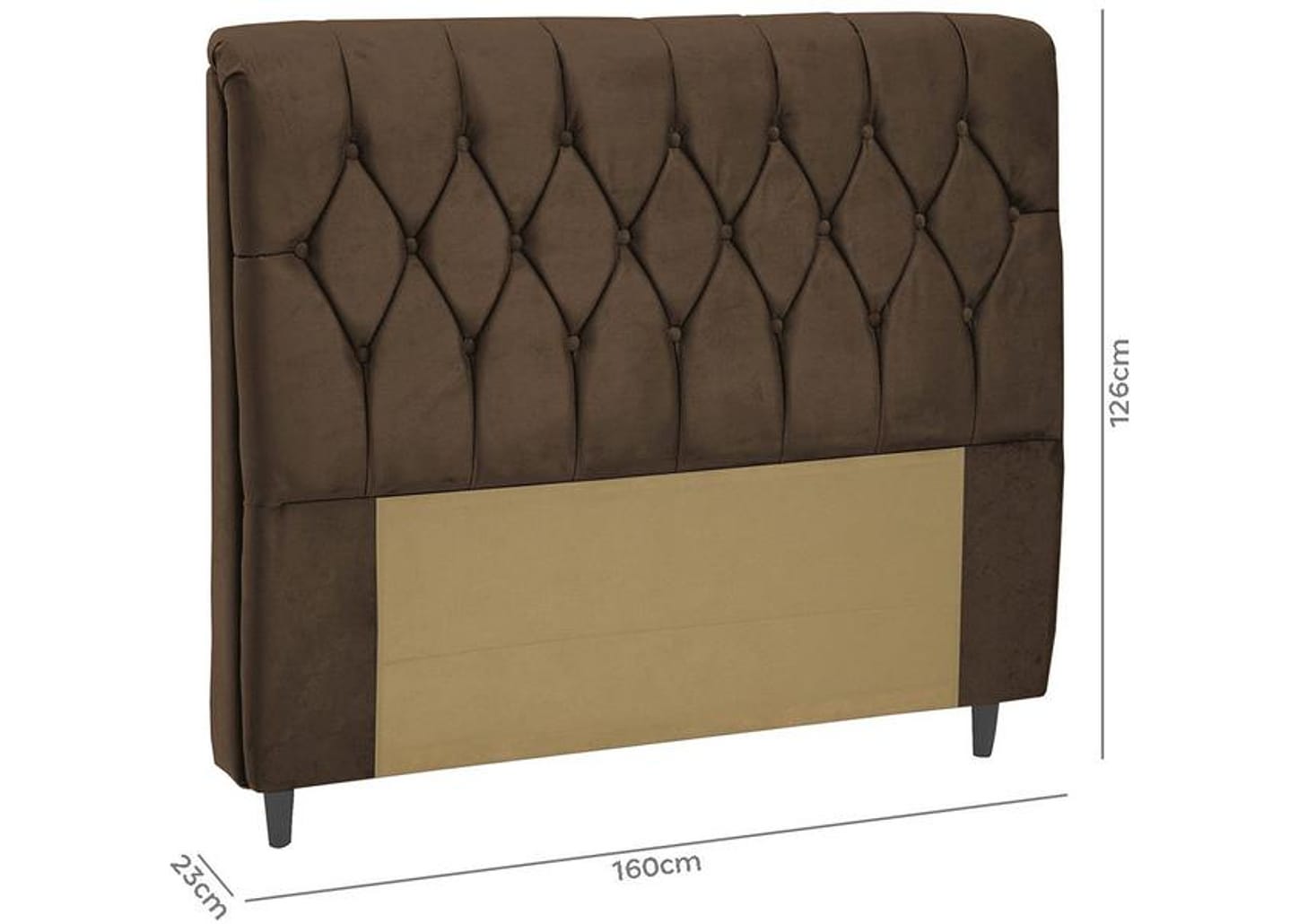 Cabeceira Queen Size Acolchoado Suede Dobuê Movelaria Istambul Chocolate