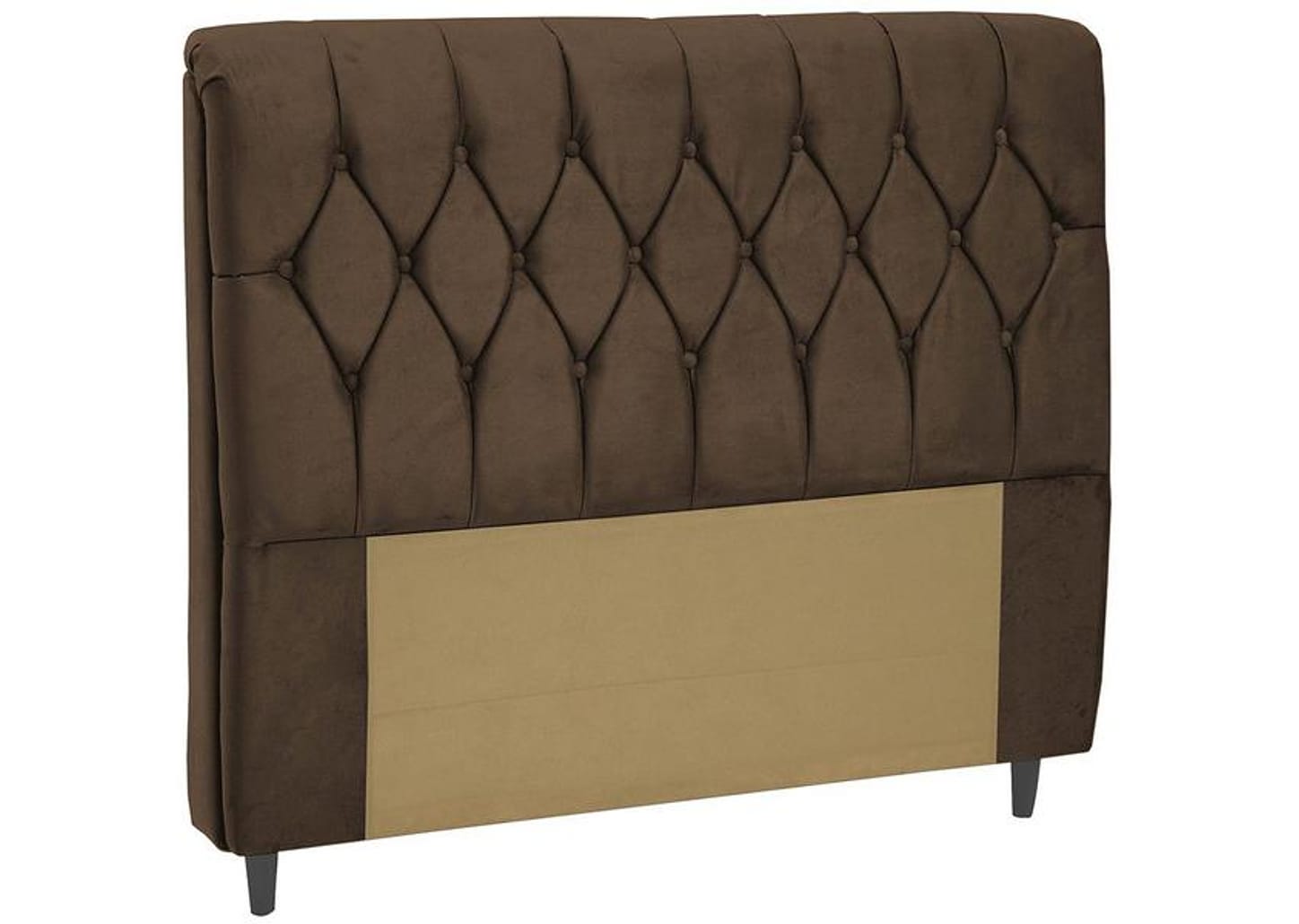 Cabeceira Queen Size Acolchoado Suede Dobuê Movelaria Istambul Chocolate