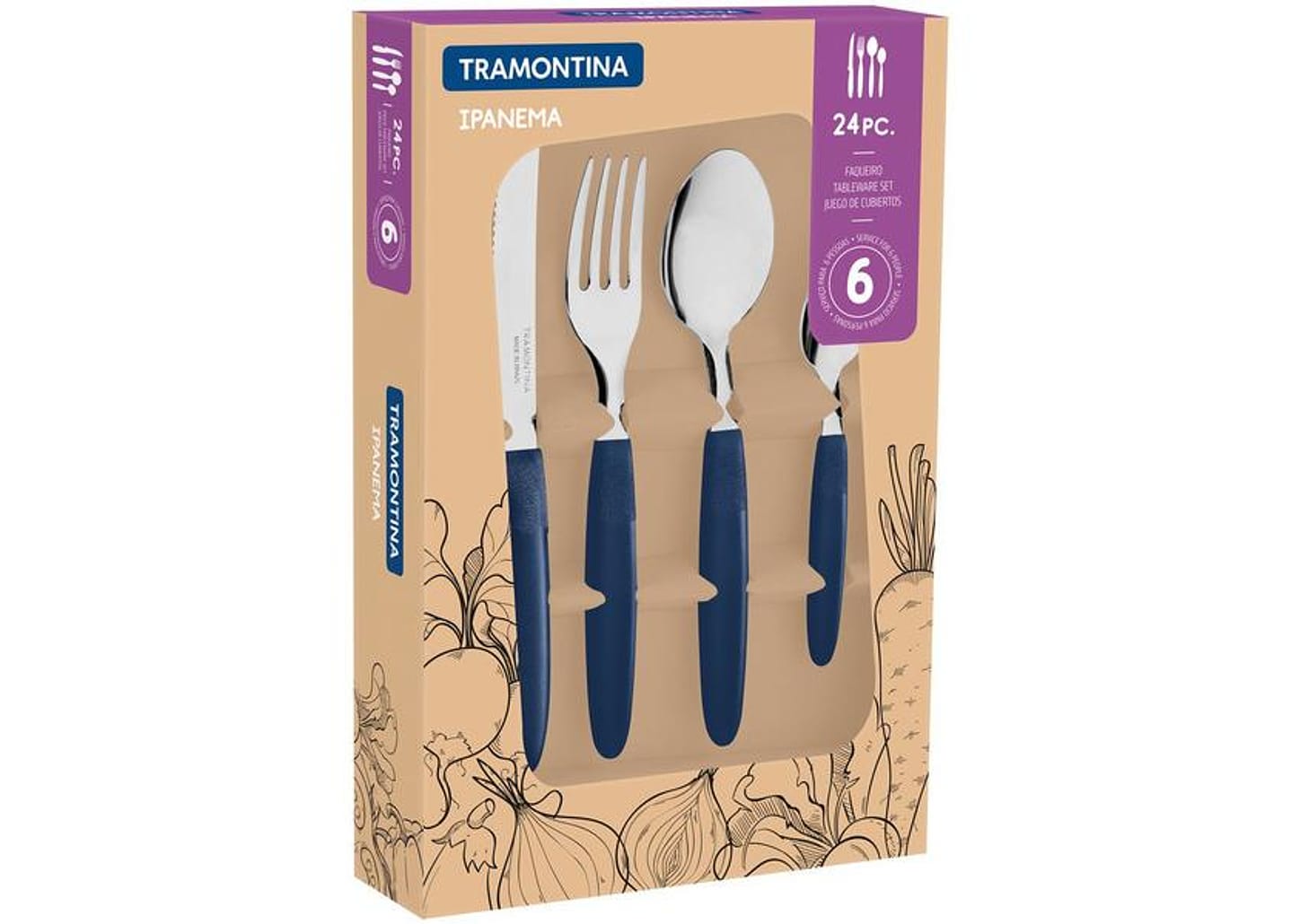 Faqueiro Tramontina Inox Ipanema 24 Peças