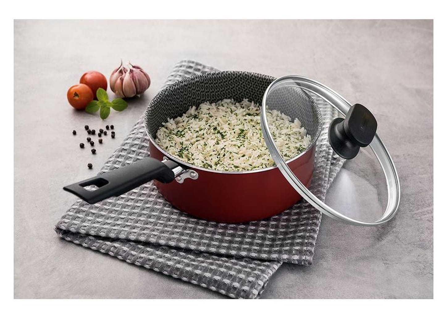 Panela Tramontina Antiaderente de Alumínio - Vermelho 17cm 1,4L Loreto