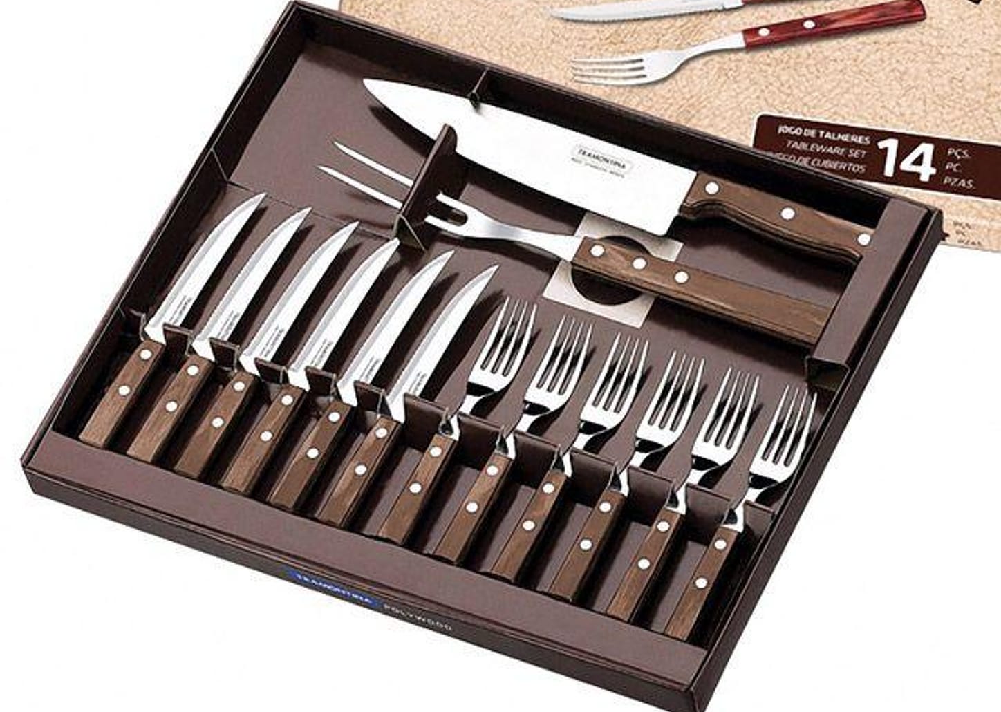 Kit Churrasco 14 Peças - Tramontina Polywood 21199/989