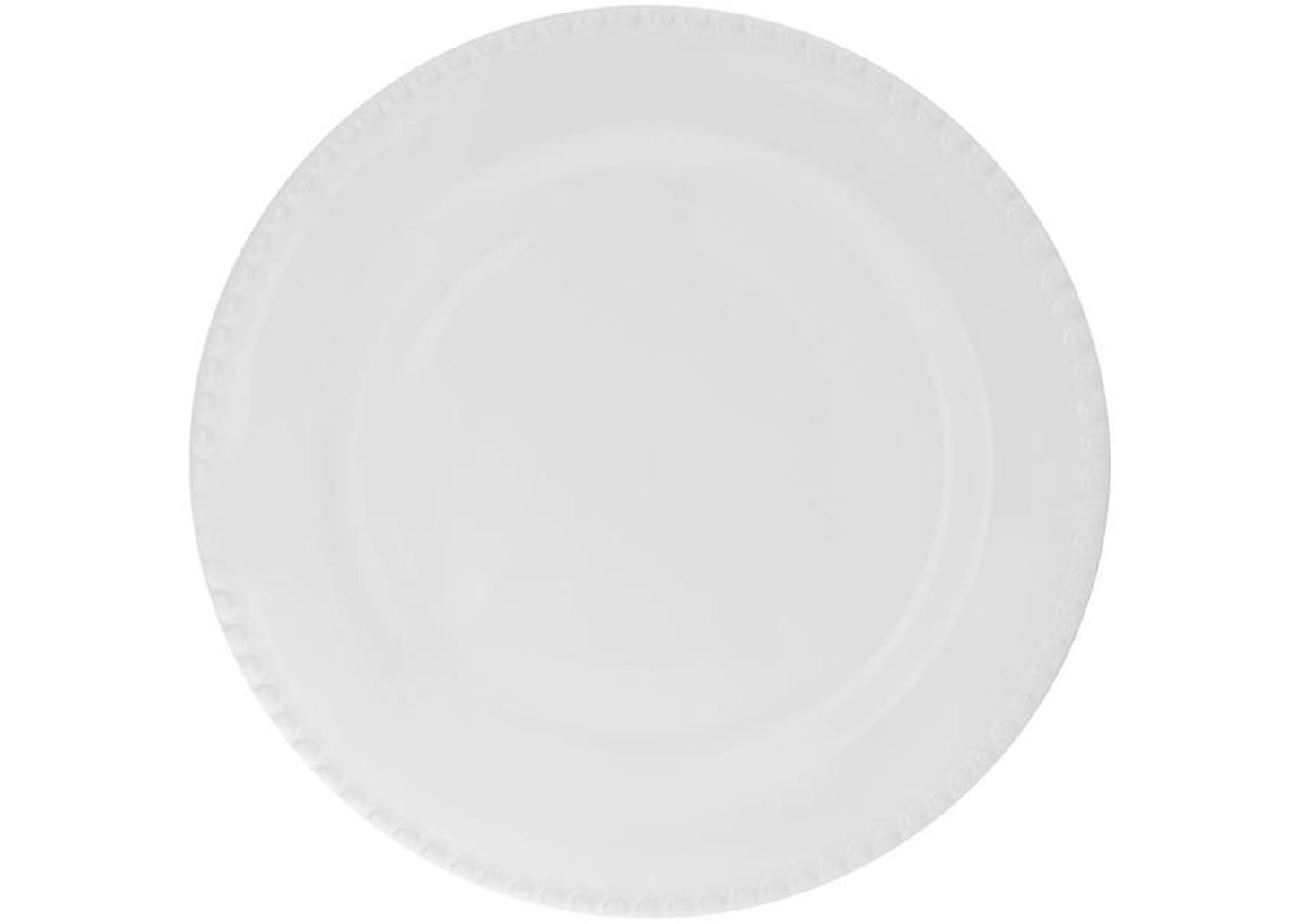 Aparelho de Jantar 16 Peças Cerâmica Scalla - Redondo Branco Bolinha