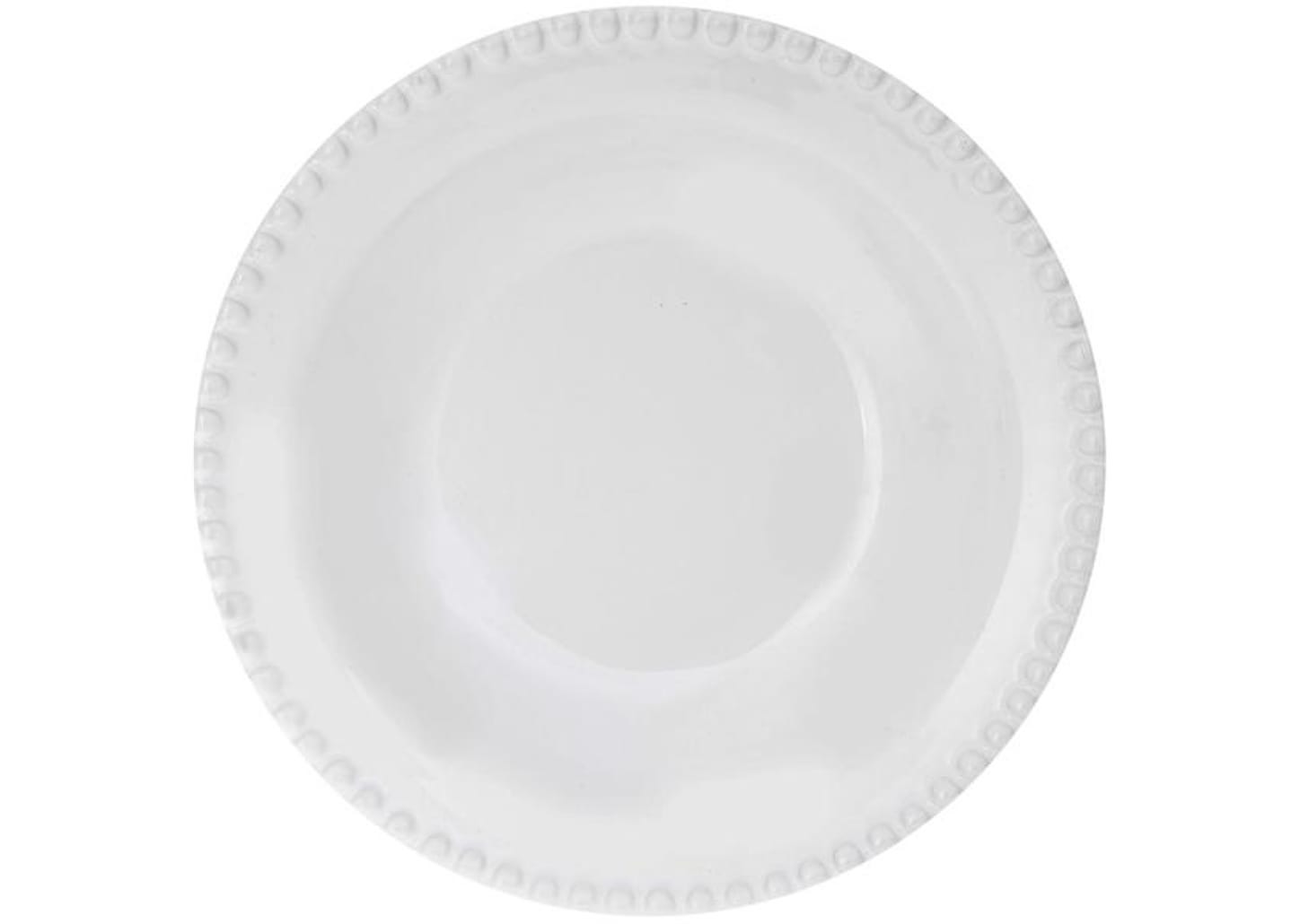 Aparelho de Jantar 16 Peças Cerâmica Scalla - Redondo Branco Bolinha