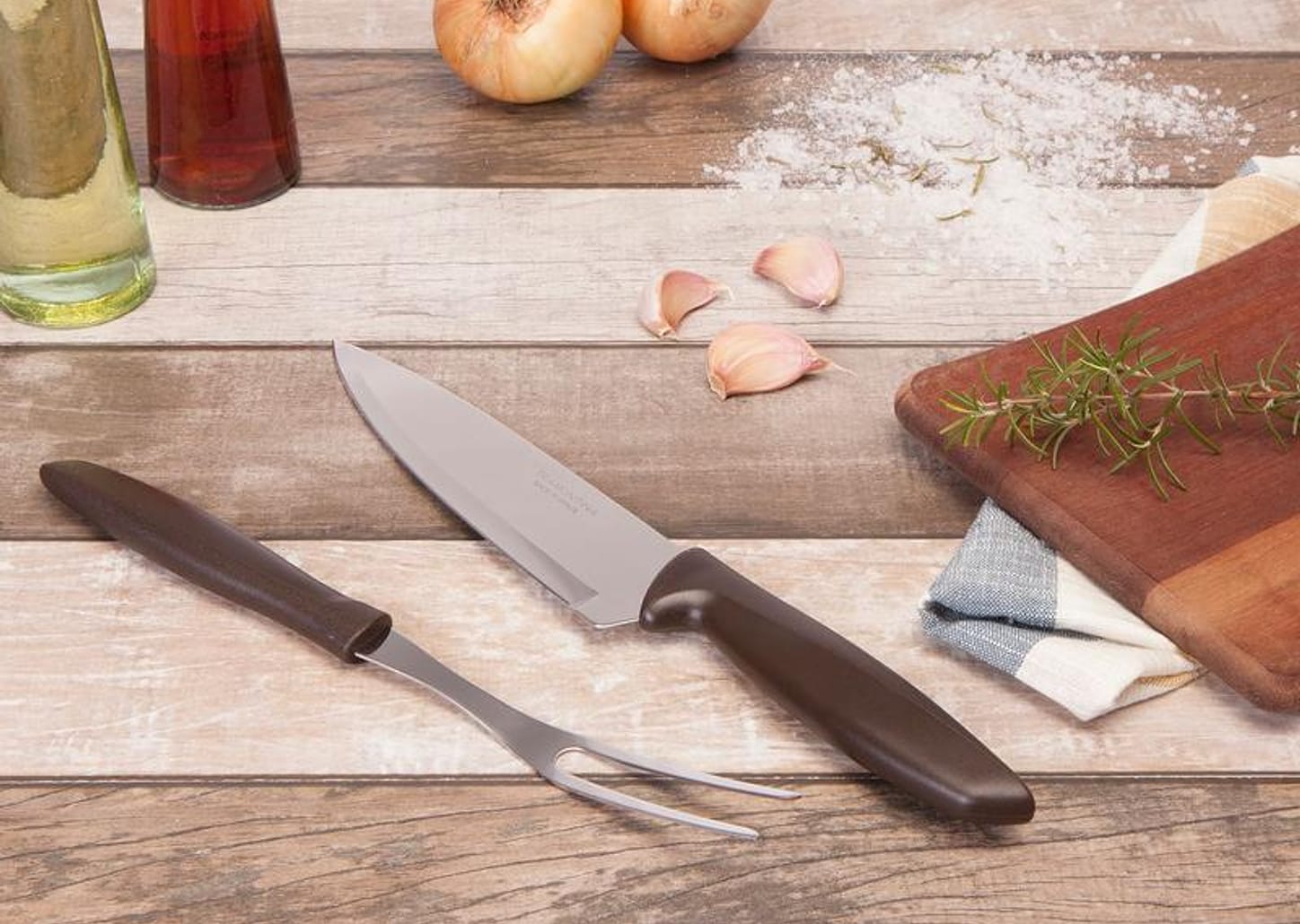 Conjunto Trinchante Tramontina Inox Plenus 2 Peças