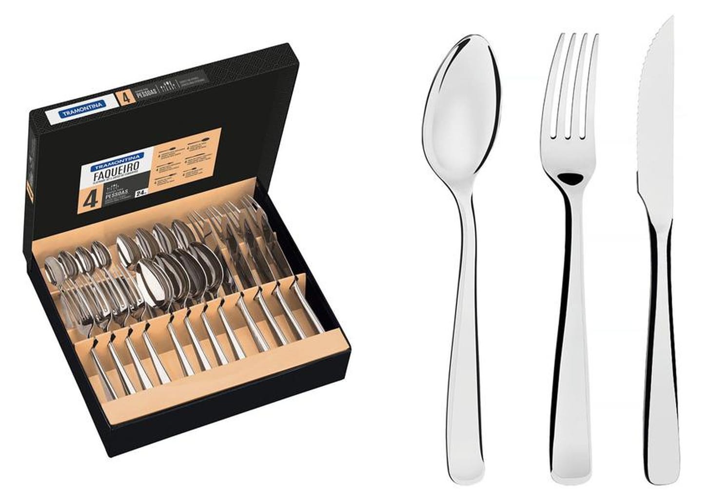 Faqueiro Tramontina Inox Pacific 24 Peças