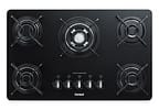 Cooktop 5 Bocas a Gás Natural e GLP Consul Vidro - Temperado Quadrichama Preto CDD75AE