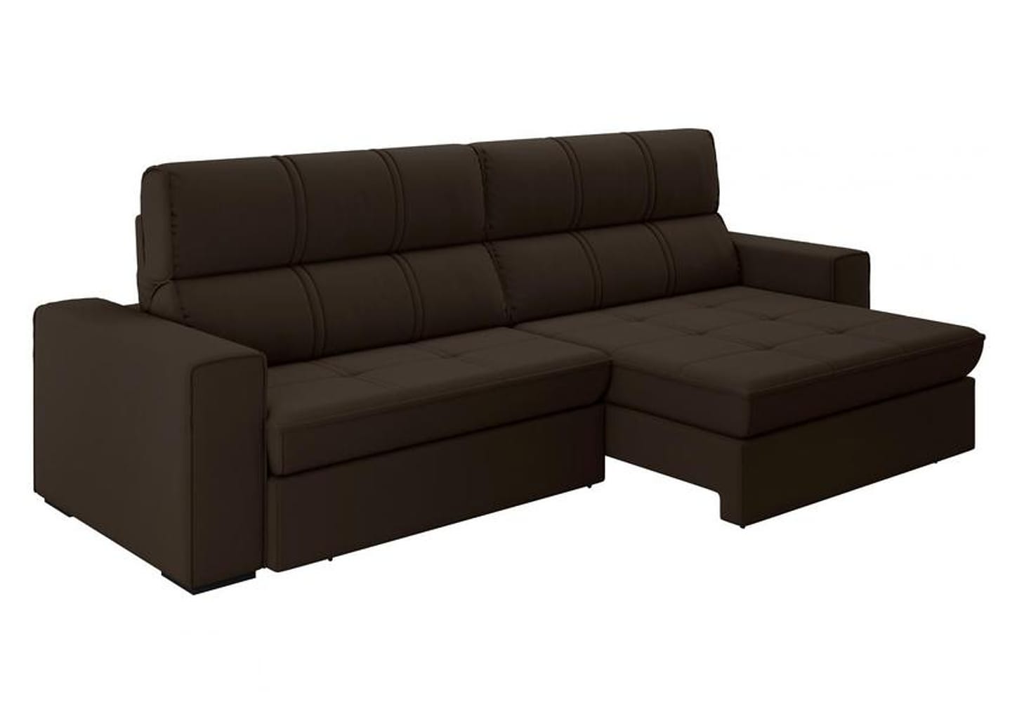 Sofá Retrátil Reclinável 4 Lugares Suede - Dubai Flexforma