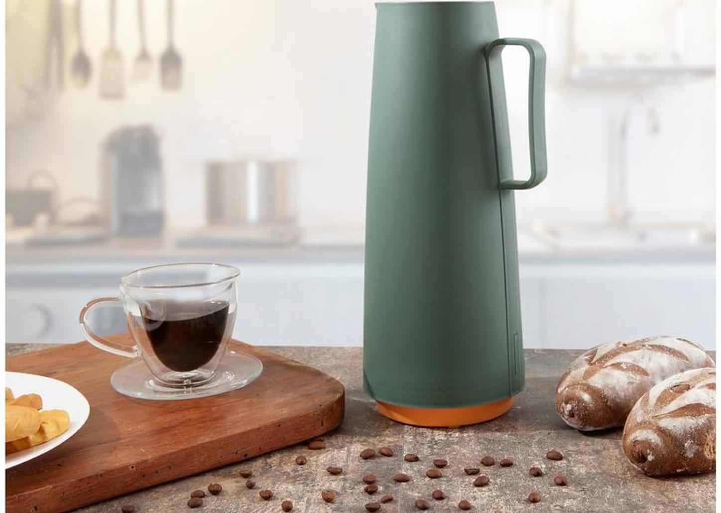 Bule de Café e Chá Térmico de Polipropileno - Verde 1L Exata