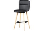 Banqueta Alta com Encosto Preto Otello 3746 2 Peças