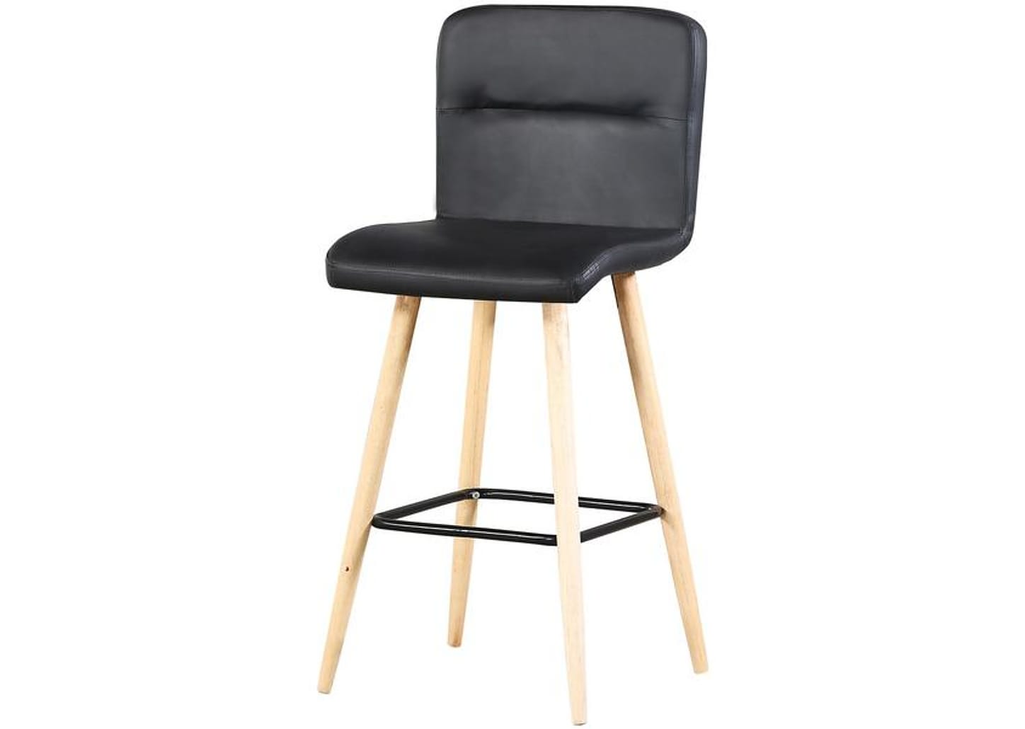 Banqueta Alta com Encosto Preto Otello 3746 2 Peças