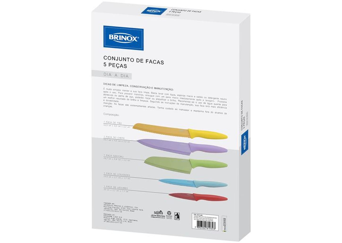 Jogo de Facas Brinox Inox 2557/400 5 Peças