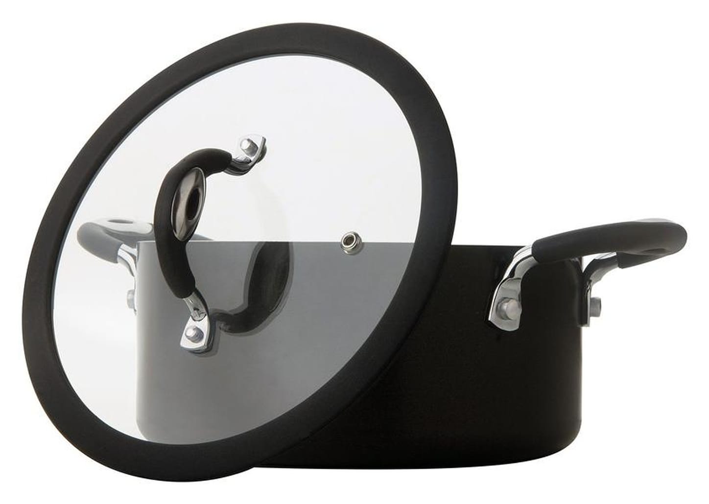 Caçarola Multiflon Antiaderente Preta 9,3L 30cm Dom