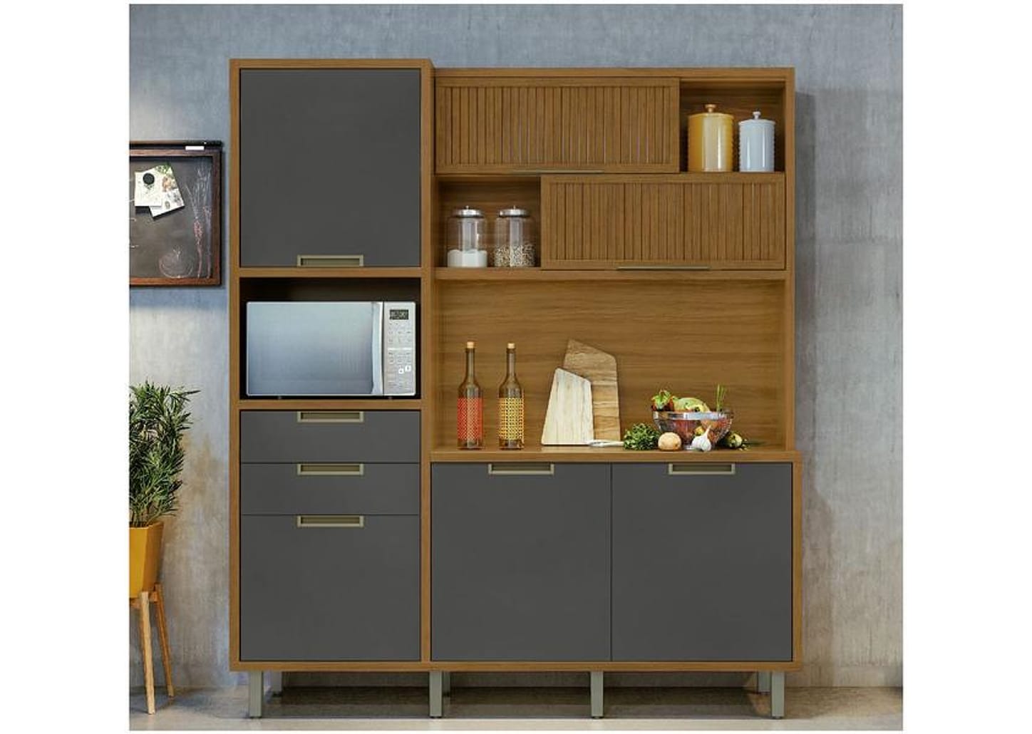 Cozinha Completa Nesher Imperatriz 6 Portas 2 Gavetas 100% MDF