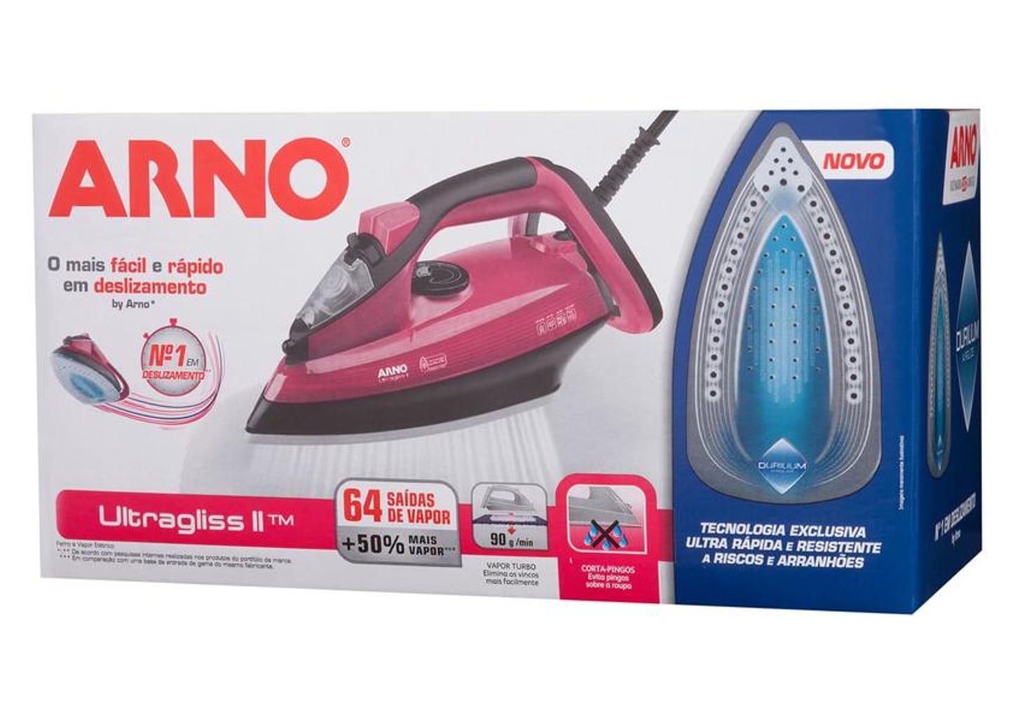 Ferro de Passar a Vapor e a Seco Arno - Ultragliss II FUA2 com Corta Pingos