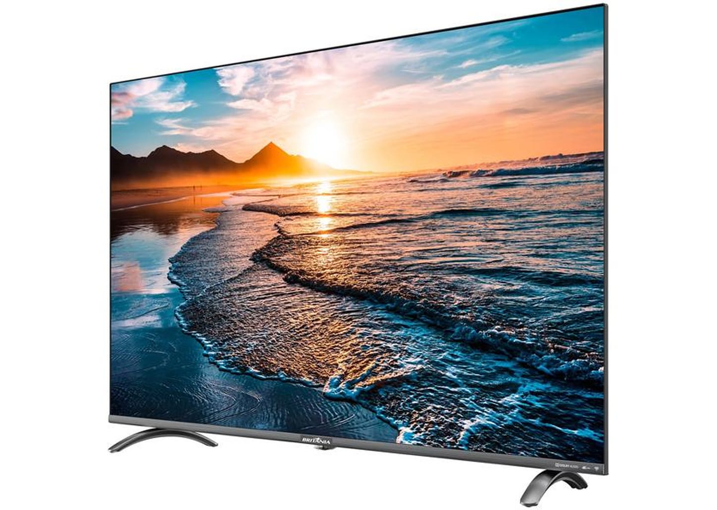 Smart TV UHD D-LED 55” Britania BTV55Q20N5SBL - Wi-Fi 4 HDMI 2 USB