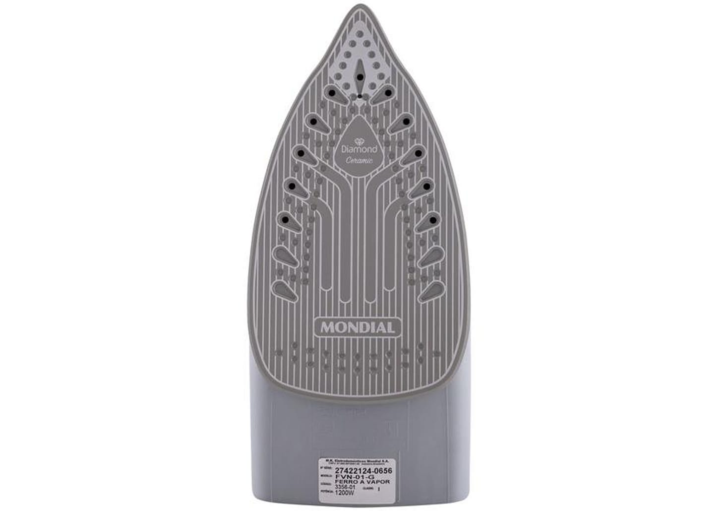 Ferro de Passar Roupa a Vapor Mondial - Lar FVN-01-G Branco e Verde