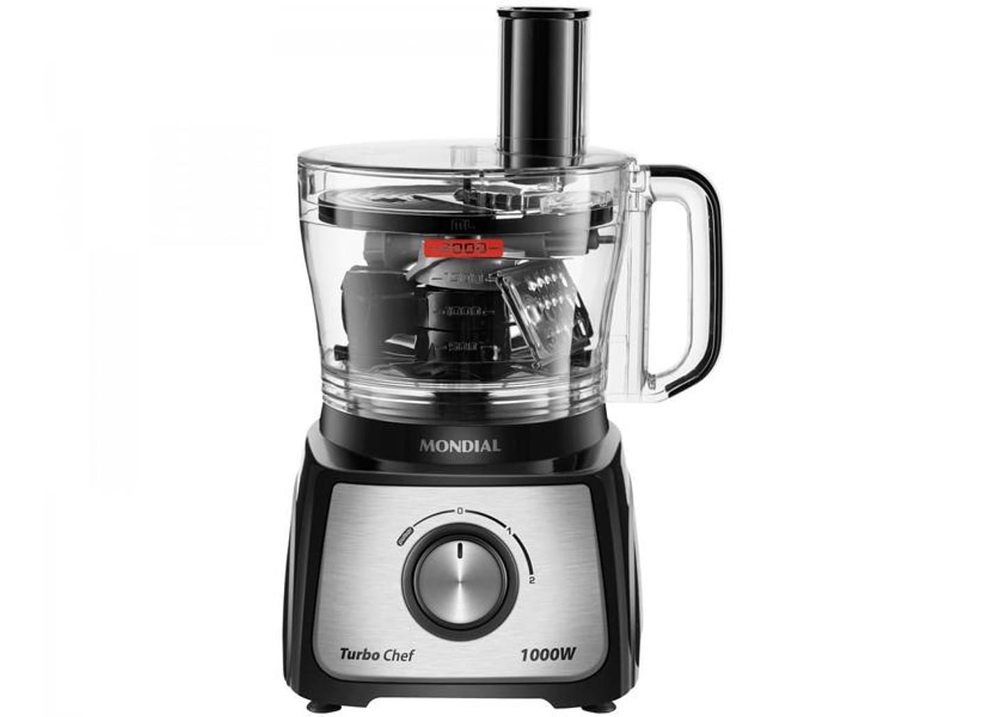 Multiprocessador de Alimentos Mondial Preto - Turbo Chef MPN-01-BE 7 Funções 1000W