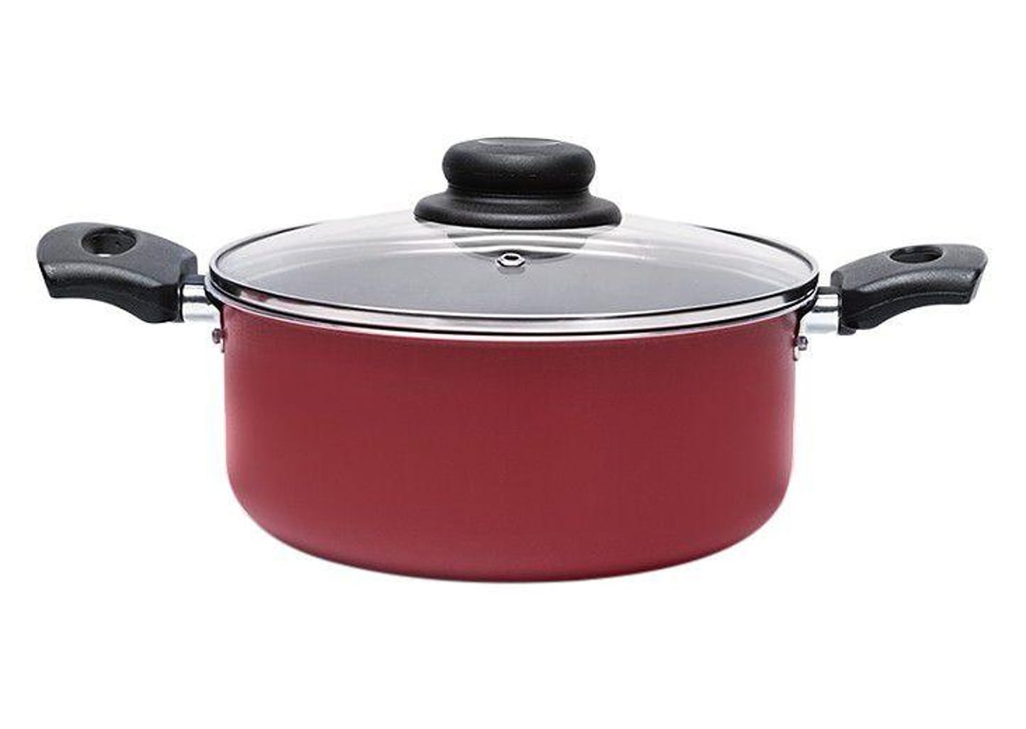 Jogo de Panelas Brinox Antiaderente de Alumínio - Vermelho 5 Peças Pepper