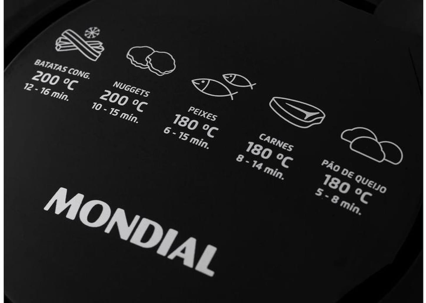 Fritadeira Elétrica sem Óleo/Air Fryer Mondial - Family Inox I 4L com Timer