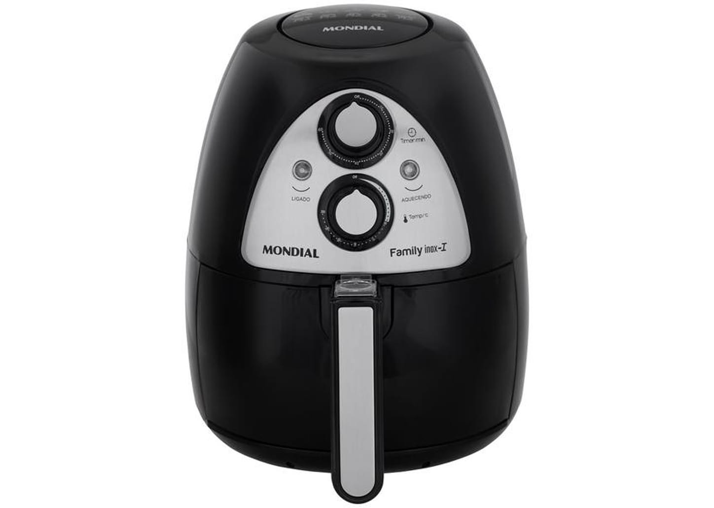 Fritadeira Elétrica sem Óleo/Air Fryer Mondial - Family Inox I 4L com Timer