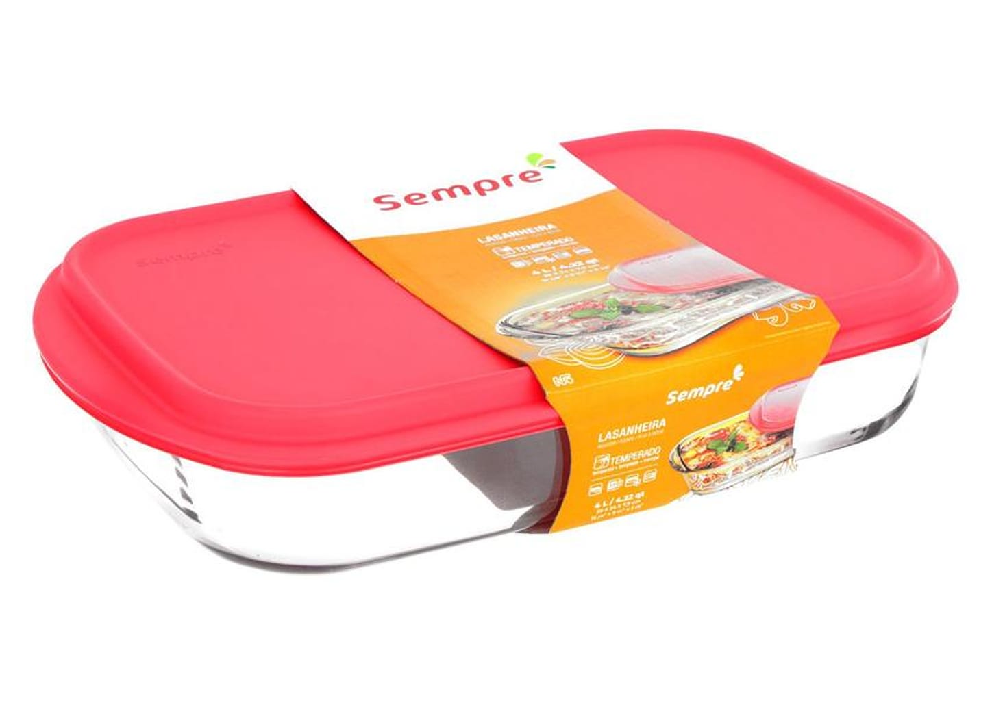 Assadeira de Vidro Sempre Retangular