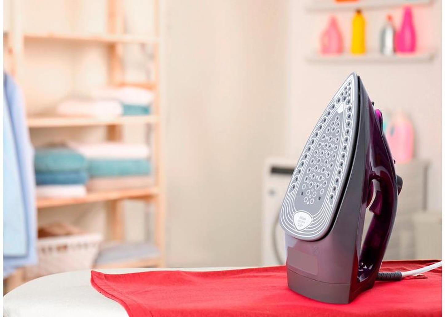 Ferro de Passar Roupa a Vapor e a Seco Arno - Powergliss FPO1 Cinza e Roxo