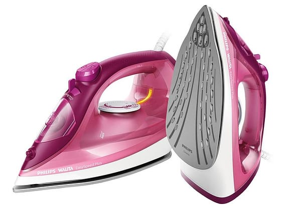Ferro de Passar Roupa a Vapor e a Seco Portátil - Philips Walita EasySpeed Plus RI2146 Rosa