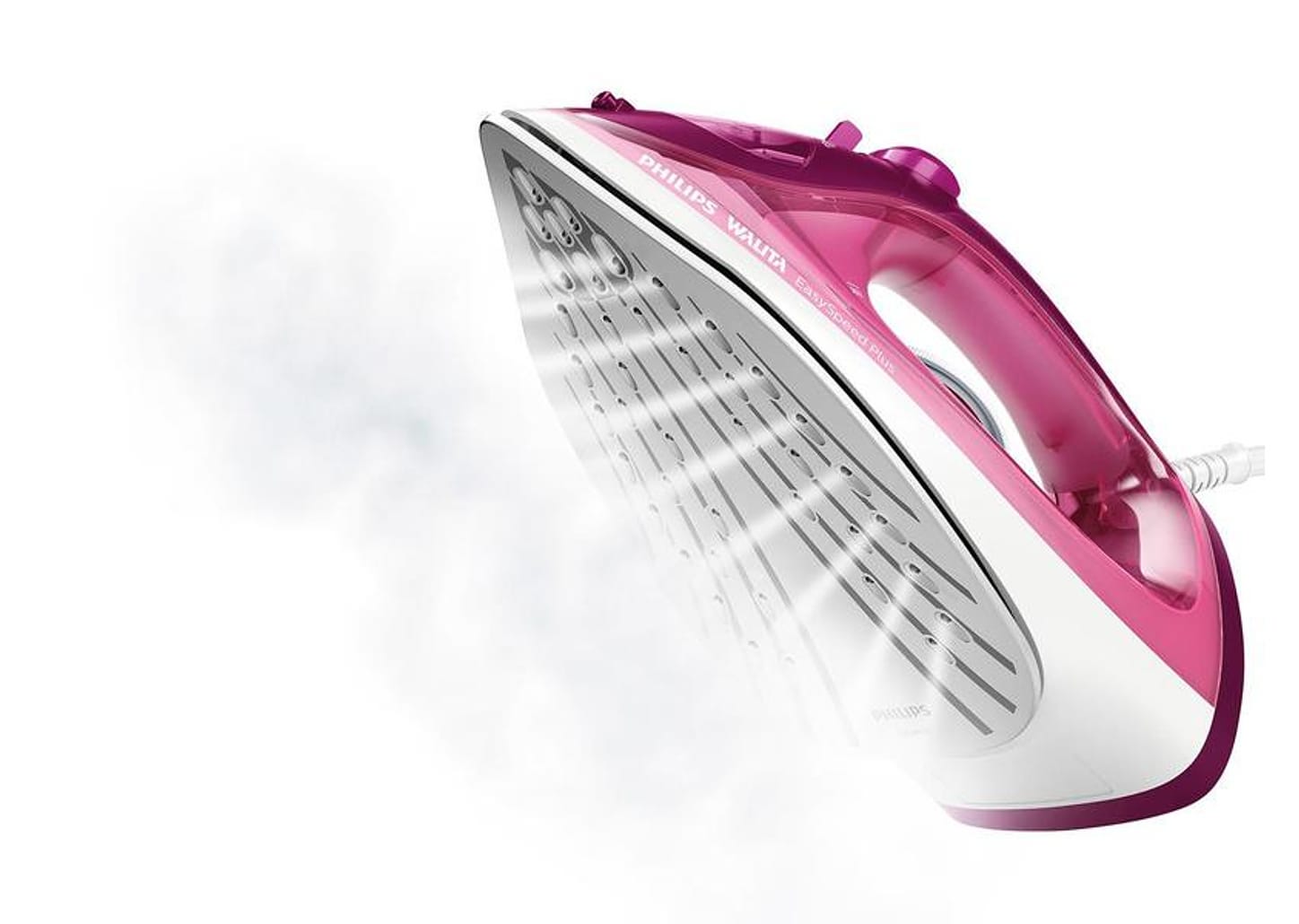 Ferro de Passar Roupa a Vapor e a Seco Portátil - Philips Walita EasySpeed Plus RI2146 Rosa