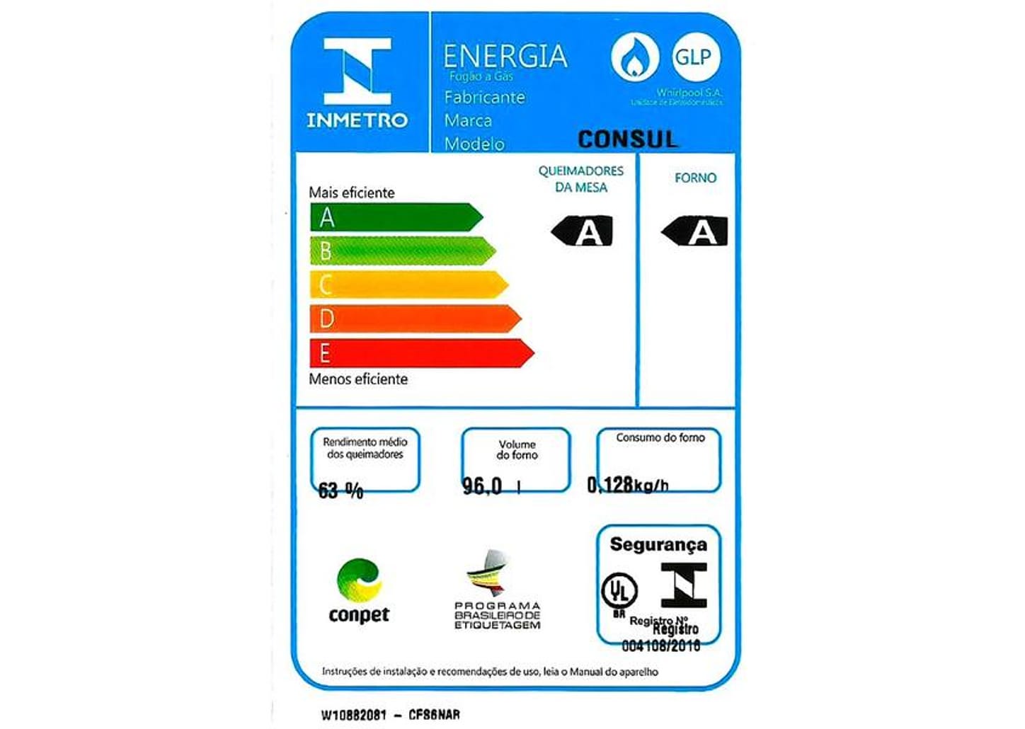 Fogão 6 Bocas Consul Inox Acendimento Automático - CFS6 NAR