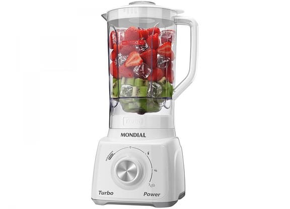 Liquidificador Mondial L-99-WG 2,2L Branco e Cinza com Filtro 3 Velocidades 550W