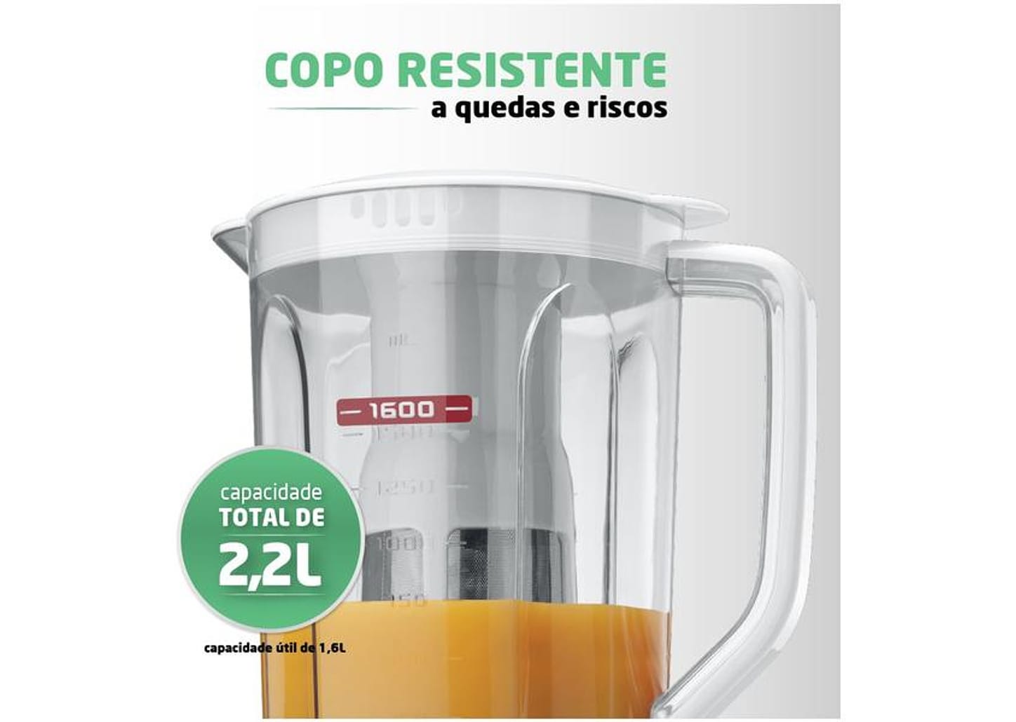 Liquidificador Mondial L-99-WG 2,2L Branco e Cinza com Filtro 3 Velocidades 550W