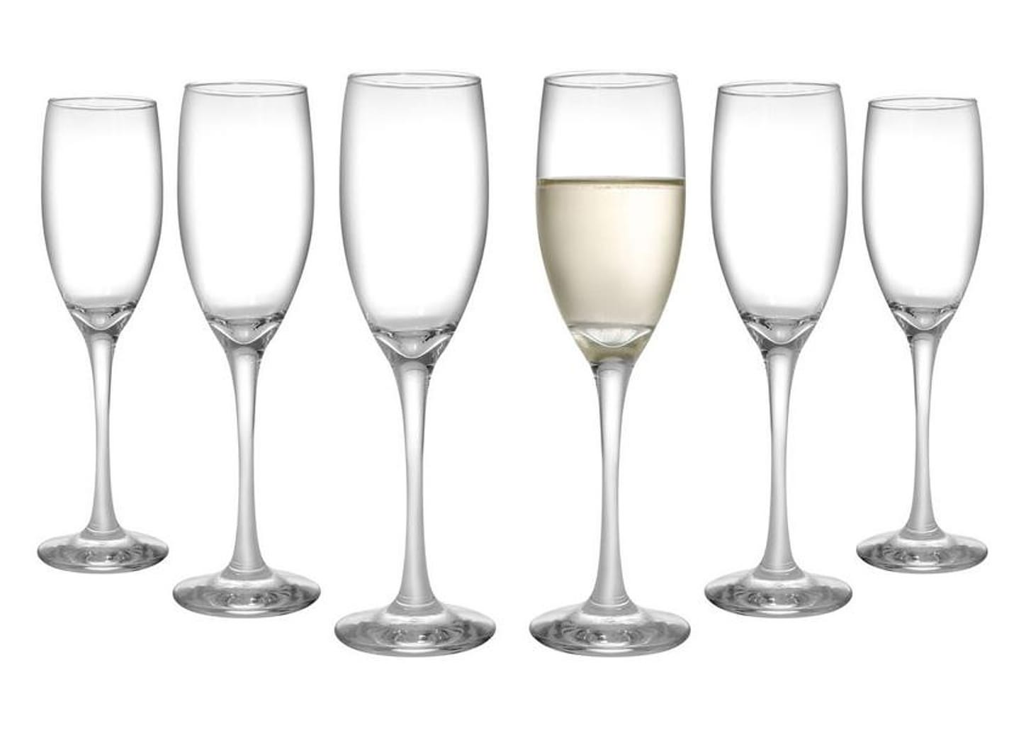 Jogo de Taças para Champanhe Vidro 6 Peças 180ml - Nadir Barone