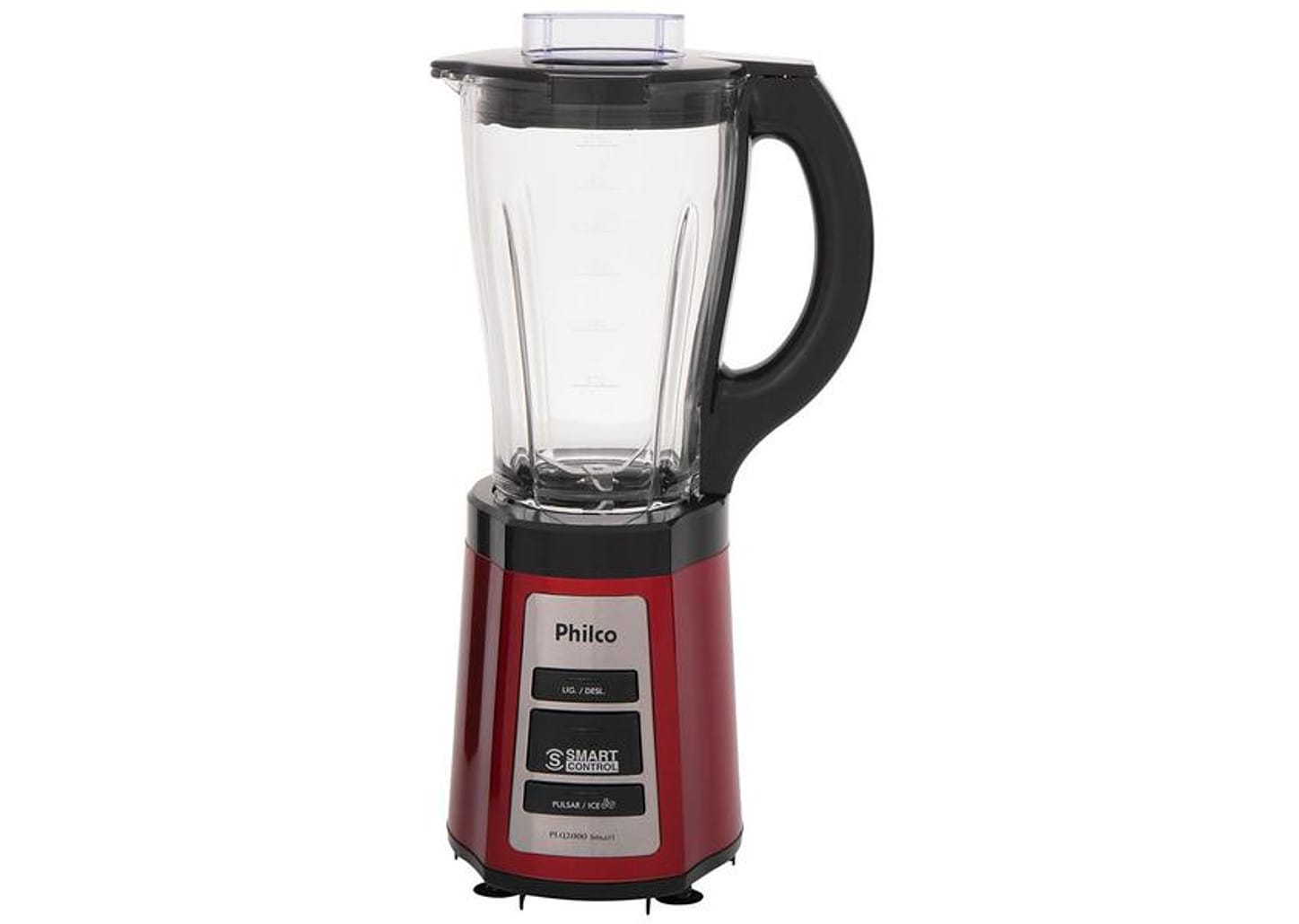 Liquidificador Philco PLQ2000 Smart Copo de Vidro - Vermelho 600W