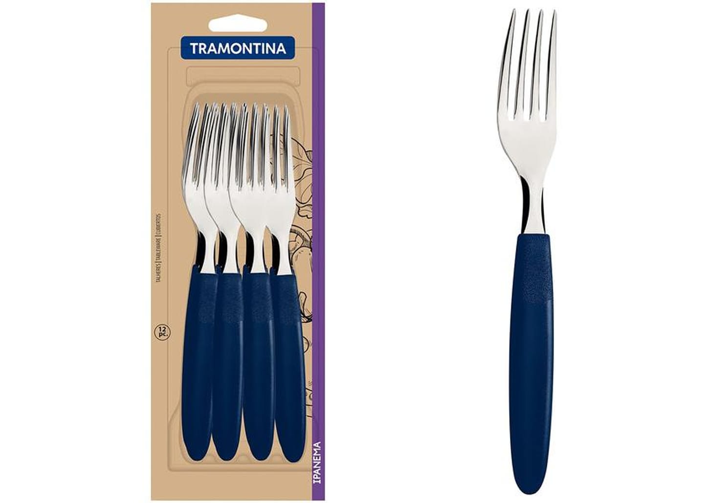 Jogo de Garfos de Mesa Tramontina Inox Ipanema 12 Peças