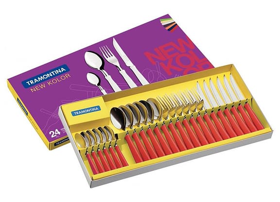Faqueiro Tramontina Inox New Kolor 24 Peças
