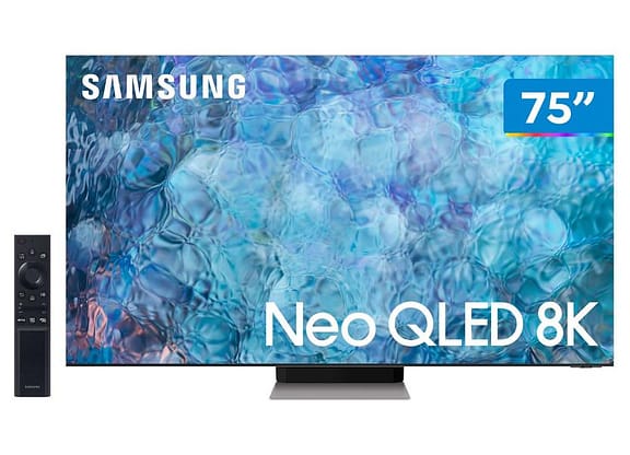 Smart TV 75” 8K NEO QLED Mini Led Samsung 75QN900A 120hz Som em Movimento Plus Única Conexão