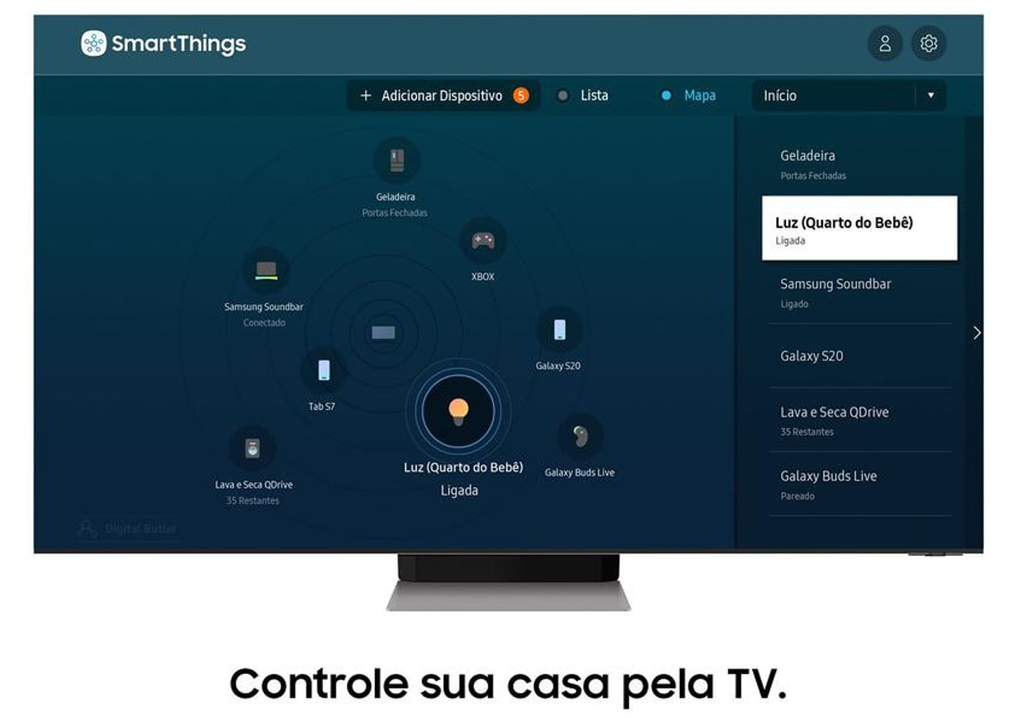 Smart TV 75” 8K NEO QLED Mini Led Samsung 75QN900A 120hz Som em Movimento Plus Única Conexão