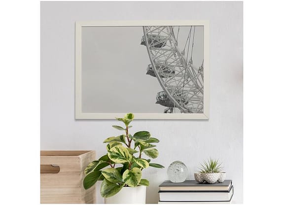 Quadro Decorativo All White Roda Gigante 35x47cm - Design Up Living