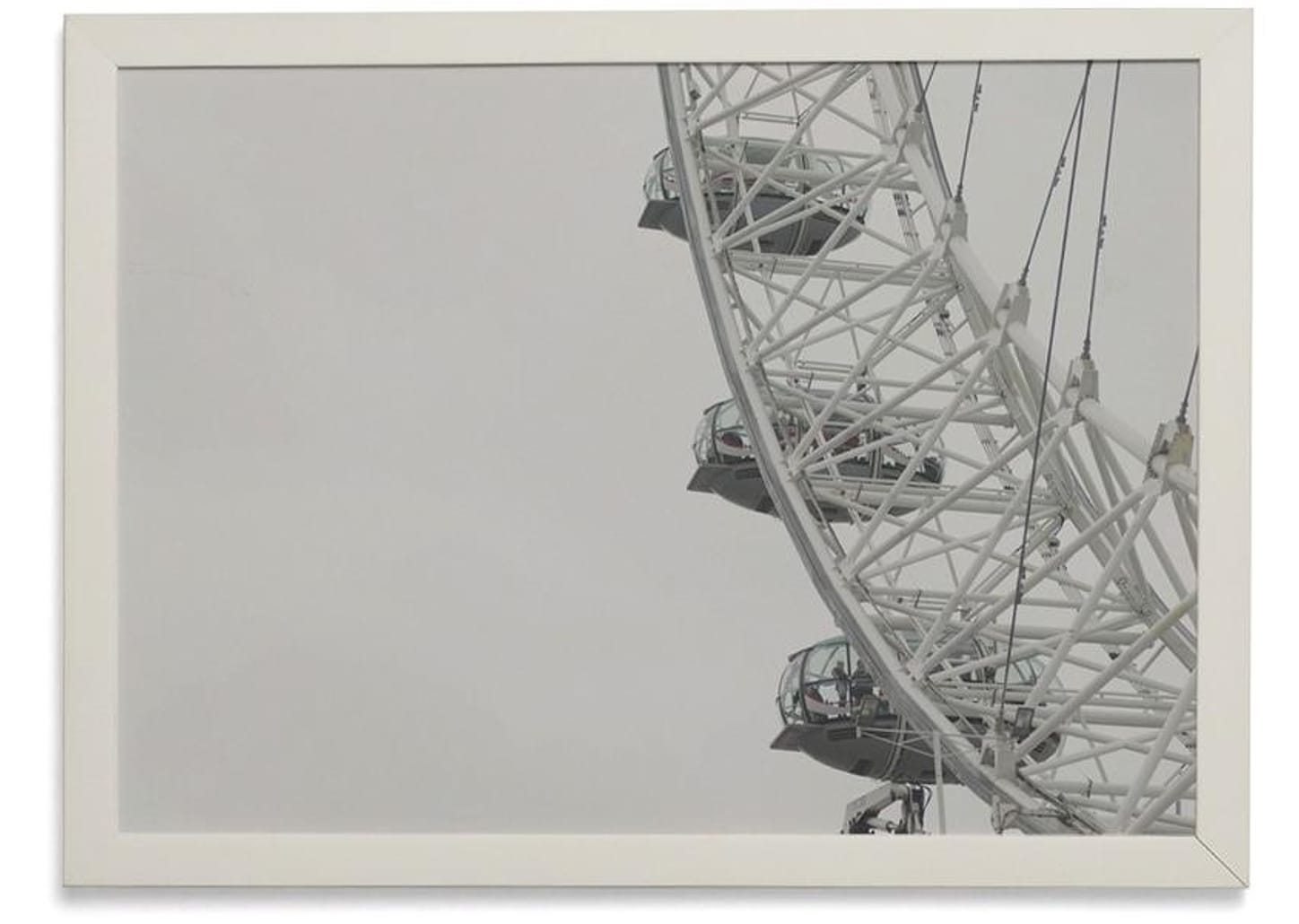 Quadro Decorativo All White Roda Gigante 35x47cm - Design Up Living