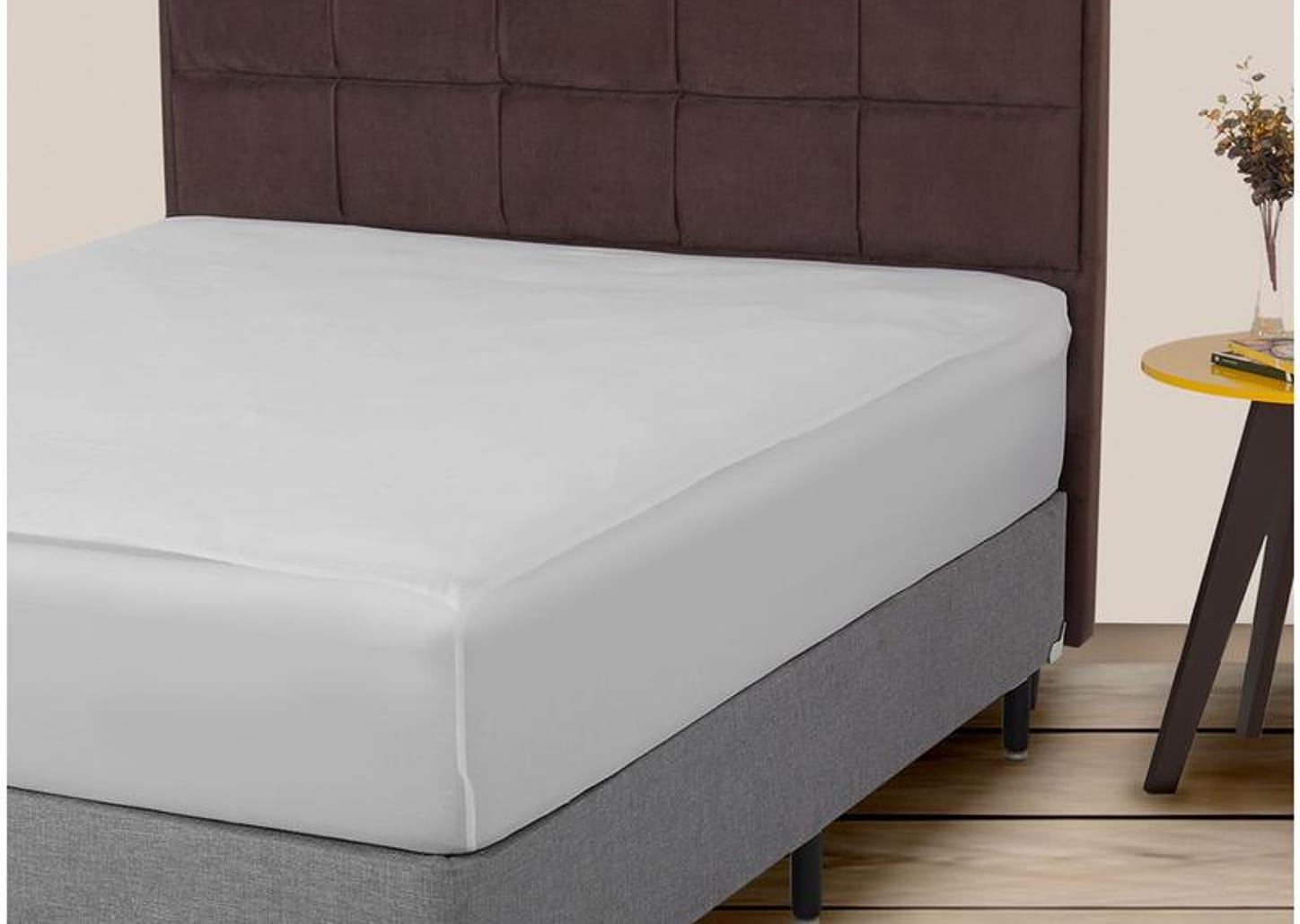 Protetor de Colchão King Size Impermeável Malha - 40x203cm Branco Buddemeyer Maison