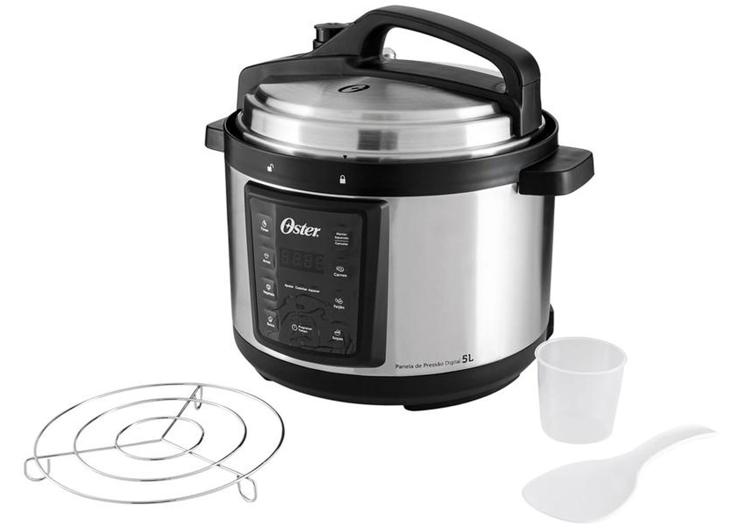 Panela de Pressão Elétrica Digital Oster - OPAN920 900W 5L