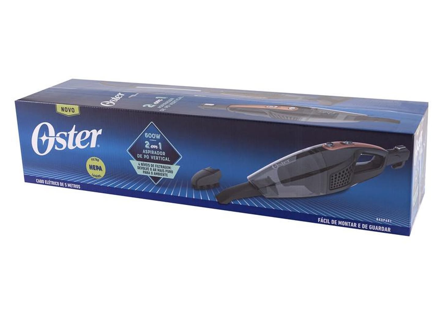 Aspirador de Pó Vertical Oster 600W Cooper Clean - OASP601 2 em 1 Preto e Cobre