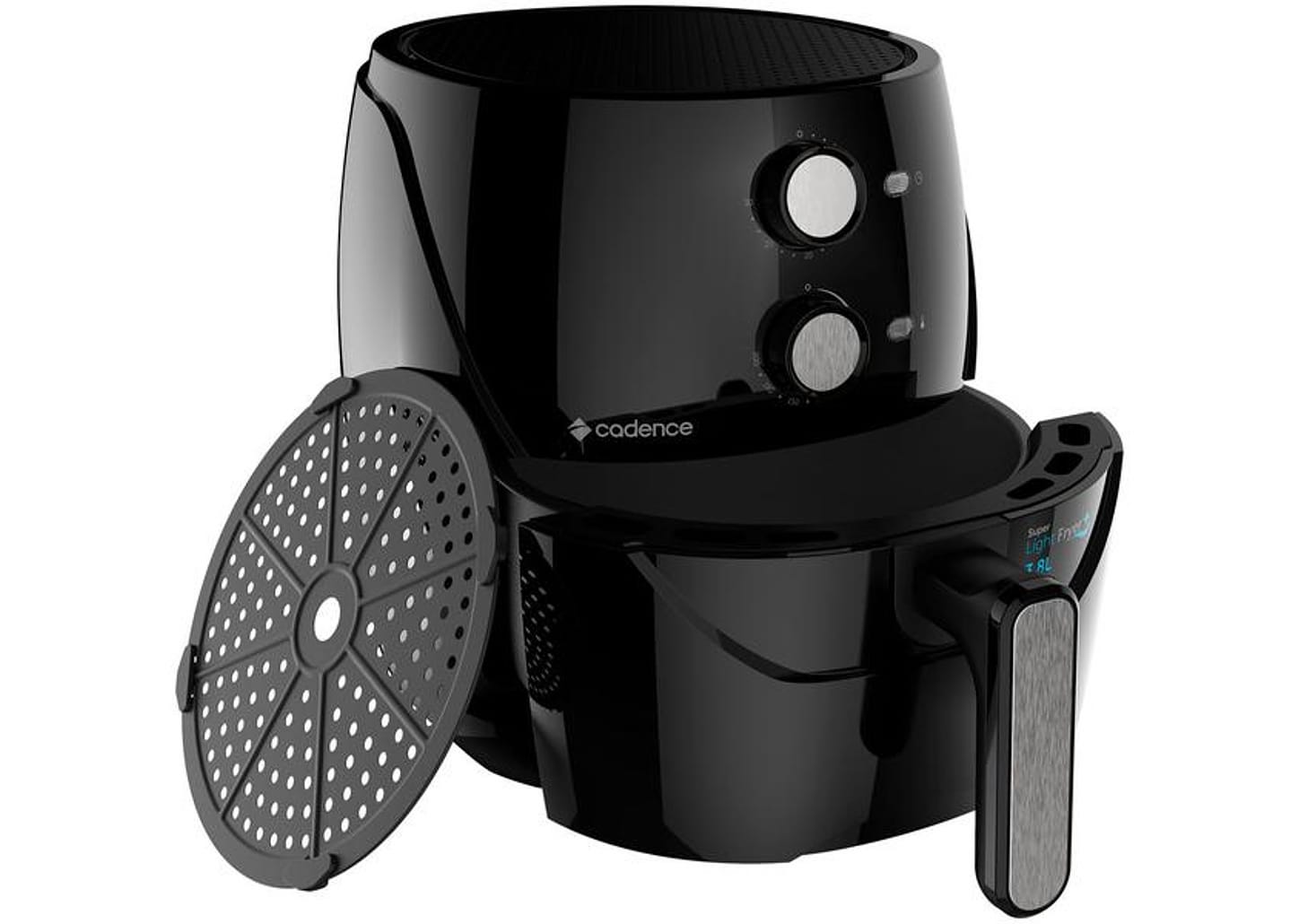 Fritadeira Elétrica sem Óleo/Air Fryer Cadence - FRT555 Super Light Fryer+ Preta 3,8L com Timer