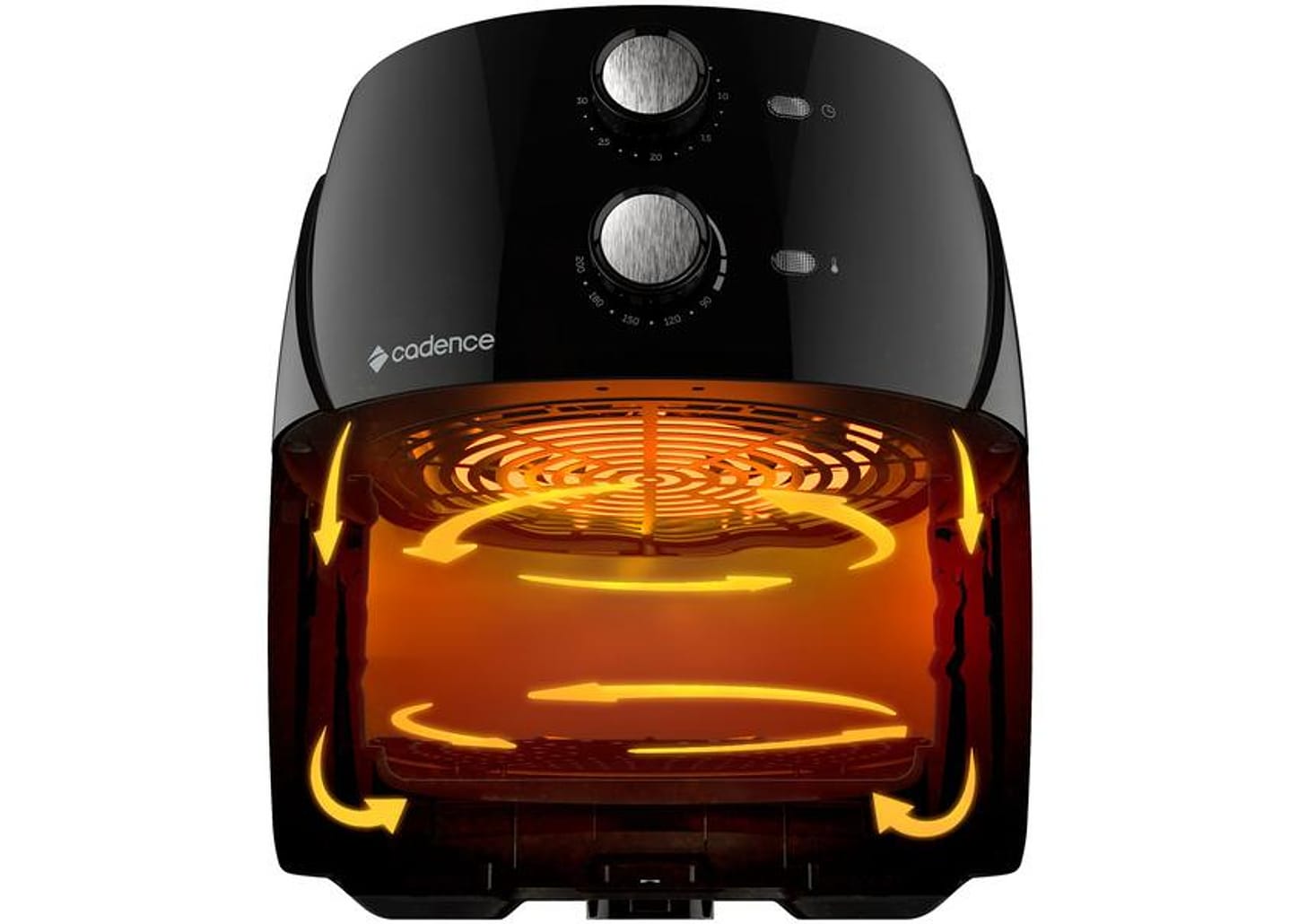 Fritadeira Elétrica sem Óleo/Air Fryer Cadence - FRT555 Super Light Fryer+ Preta 3,8L com Timer