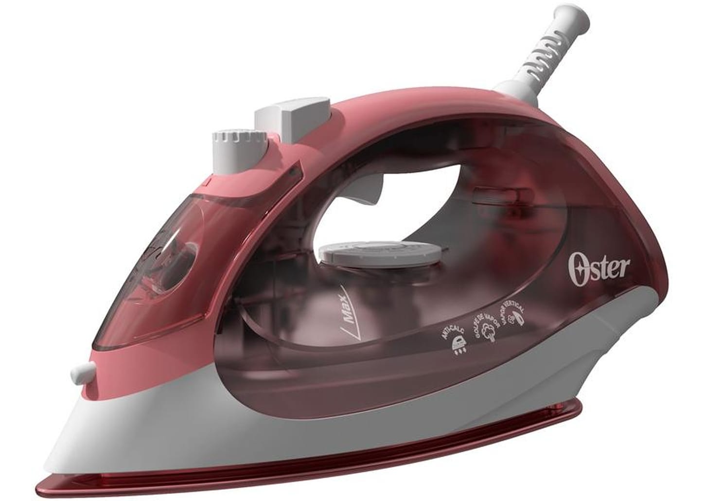 Ferro de Passar Roupa a Vapor Oster GCSTBS5053 - Branco e Rosa