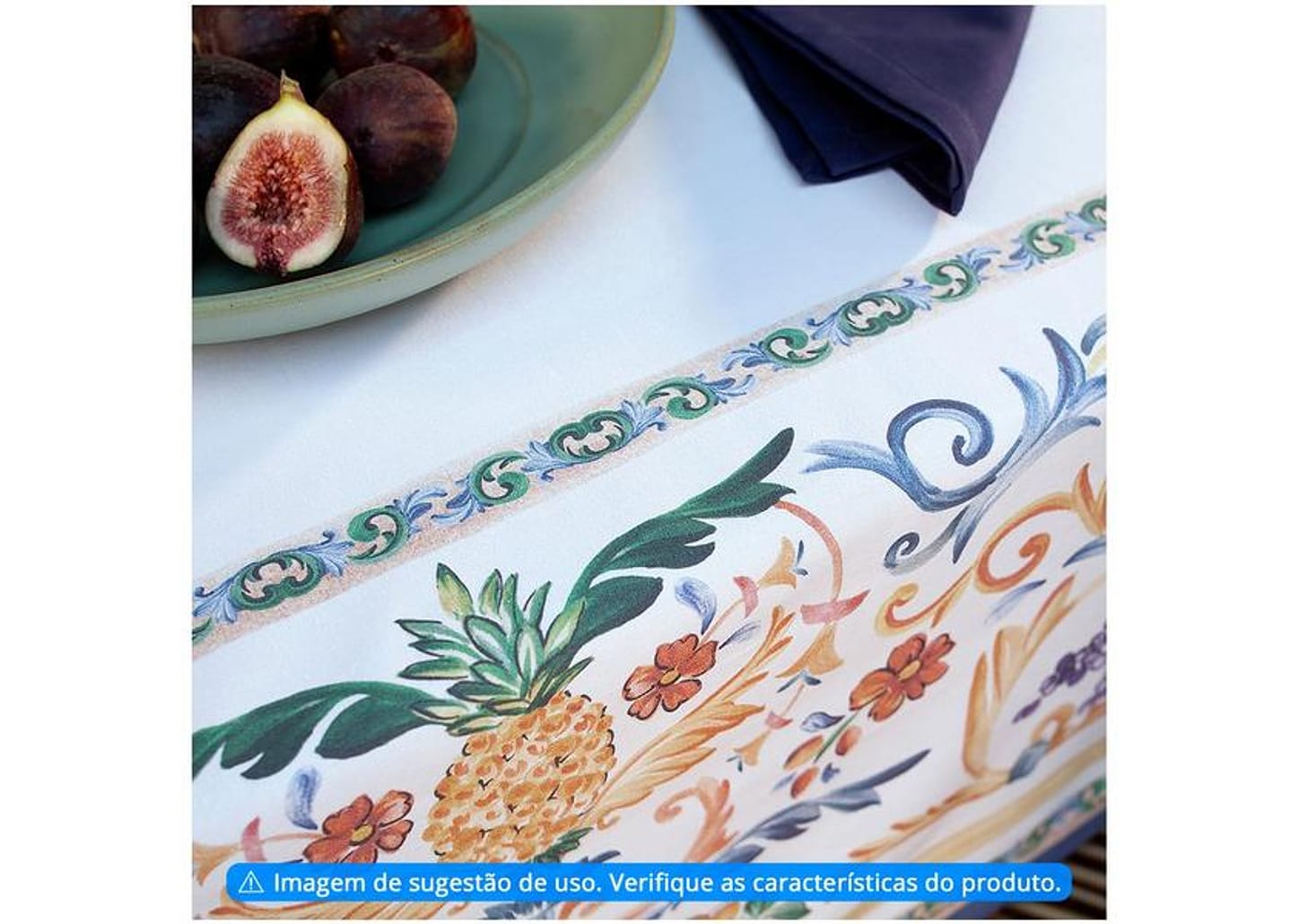 Toalha de Mesa Quadrada Buddemeyer - Impermeável 180x180cm Sicily